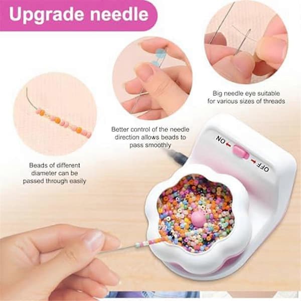 Elektrisk Perlespinner til Lerperler, Automatisk Perlespinner til Smykkefremstilling med 2 Perlenåle til DI.pa