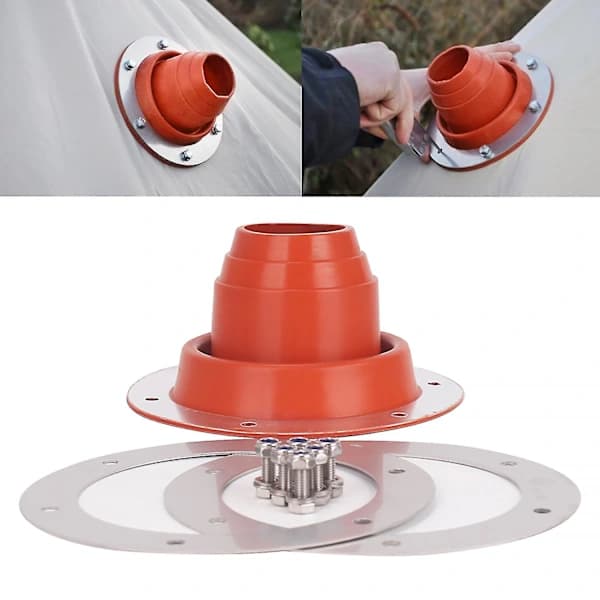 Tent Stove Jack - Fireproof Ring for Safety