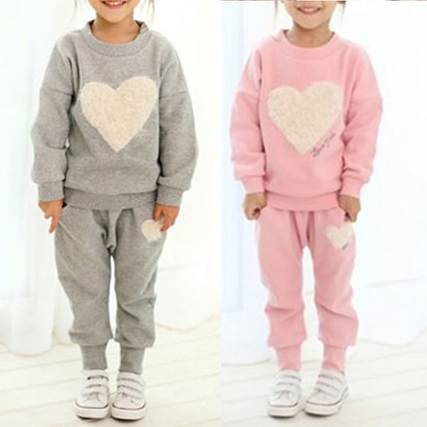 Sportkläder för barn _ casual _ byxor pink 3-4Years