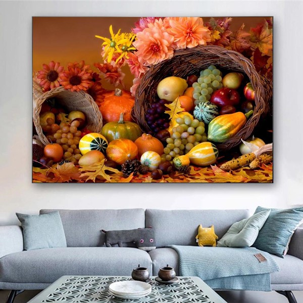 Fine Fruit Vegetable Cooking Supplie HD-plakater og trykk Moderne lerretmaleri Kunst veggmaleri Bilder for spisestue stue kjøkken dekorasjon Red 50x70cm No Frame