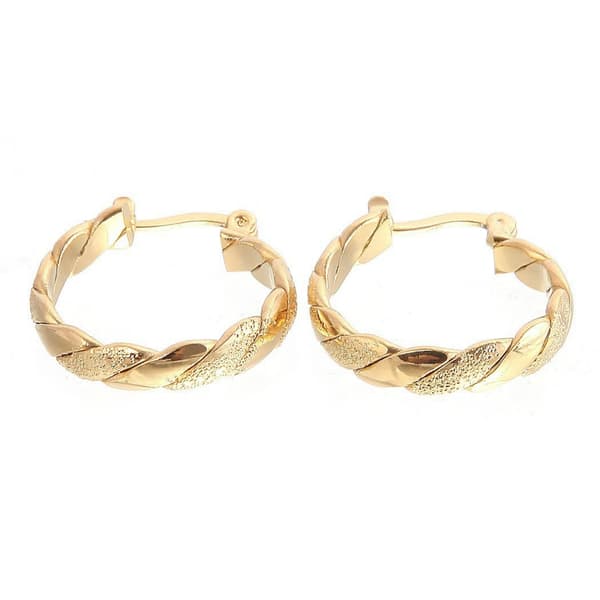 Par 14k gull hoops øredobber for julebord