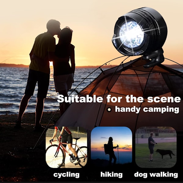 Stk 3 Moduser LED Lommelykt Campingtilbehør 145 Timer Langvarig Lys Vanntett Skodekorasjon Croc Hodelykt (Blå) Blue