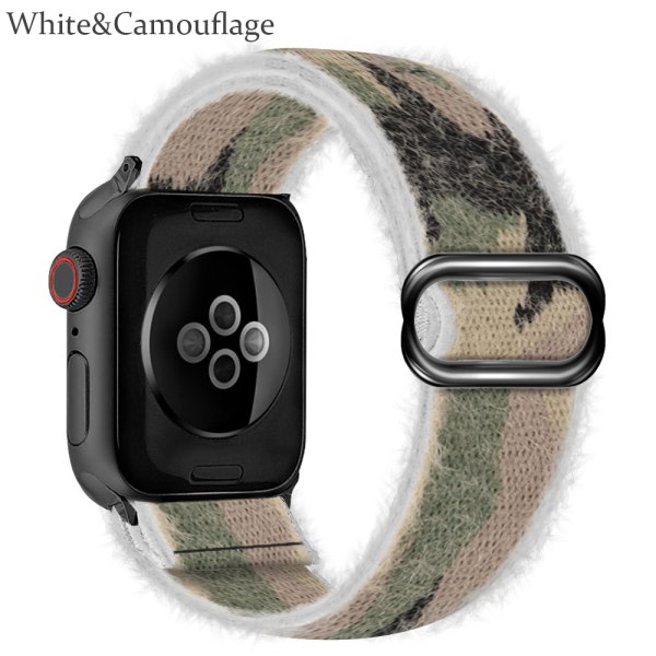 Nylon Apple Watch rannekkeeseen White&Camouflage White&Camouflage