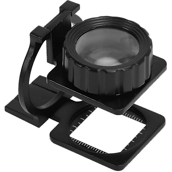 Foldbar forstørrelsesglas med dobbelt optiske linser, bærbar forstørrelsesglas 1 stk