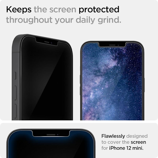 SPIGEN Ez Fit 2-Pack Härdat Glas Skärmskydd för iPhone 12 & 12 Pro 120