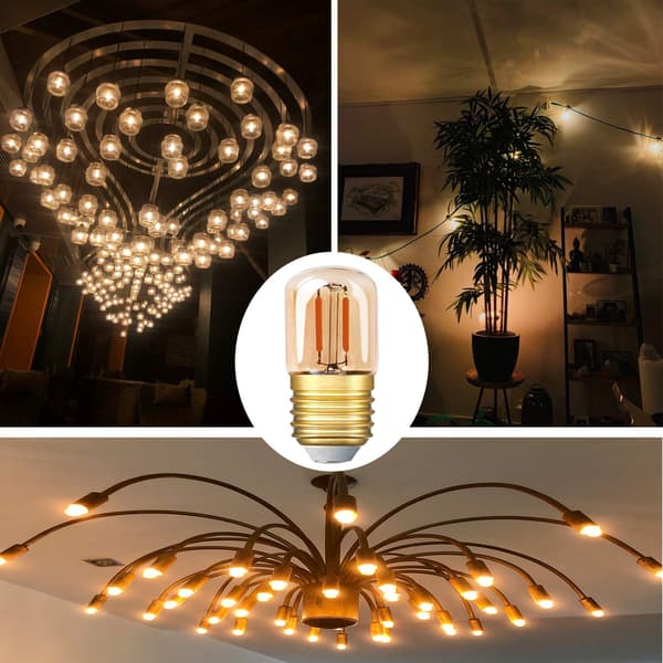 Mini LED-rørpære, 1W E27-fatning 2200K varm hvid 12 stk