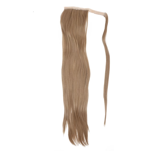 Lång rak omlott hårförlängning hästsvans peruk kvinnor Klämma i hästsvans falskt hår