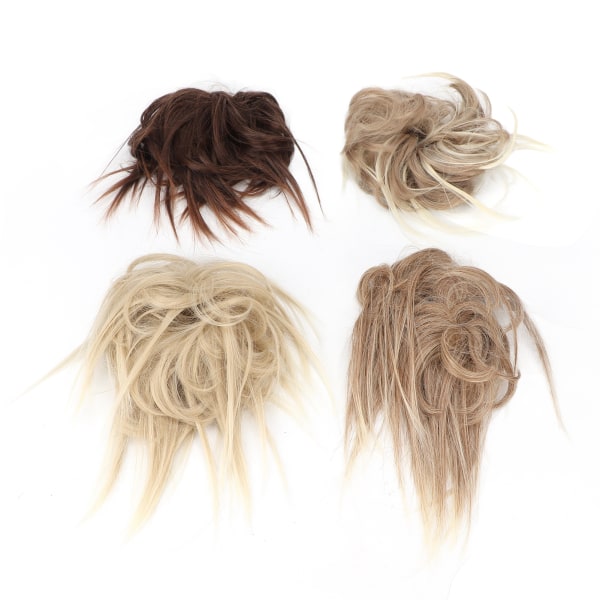 4 stk stilfuldt updo rodet hårbolle multifarvet syntetisk hestehale hårstykker til kvinder piger