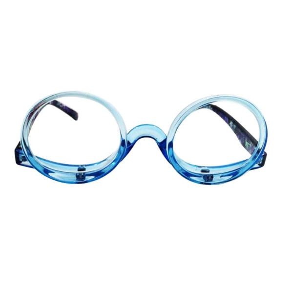Roterande smink Läsglasögon Fällbara glasögon BLÅ Blå Styrka 3,50-Styrka 3,50 Blue Strength 3.50-Strength 3.50