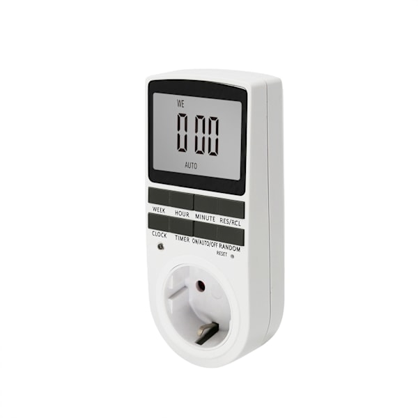 Paris_Elektrisk og digital stikkontaktprogrammerer, digital stikkontakttimer med 10 daglige ugentlige programmer