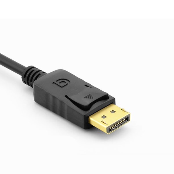 DP til HD-kabel 5,9 fod langt 3840x2160P 4K 60Hz guldbelagt Plug and Play DisplayPort til HD-kabel til bærbar computer