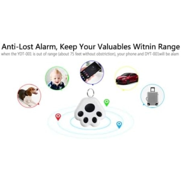 Mini GPS-tracker til kat/hund, Bluetooth-tracker til kæledyr, ZQKLA