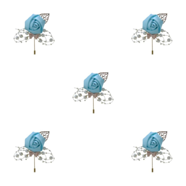 1/2/3/5 Lyxiga bröllopsbroschnålar Chic och eleganta tillbehör vattenblå water blue 5Set