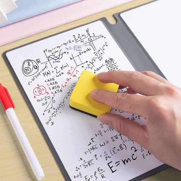 Valkotaulu muistivihko valkotaulukynällä pyyhkimiskankaalla Set Whiteboard Pen Set