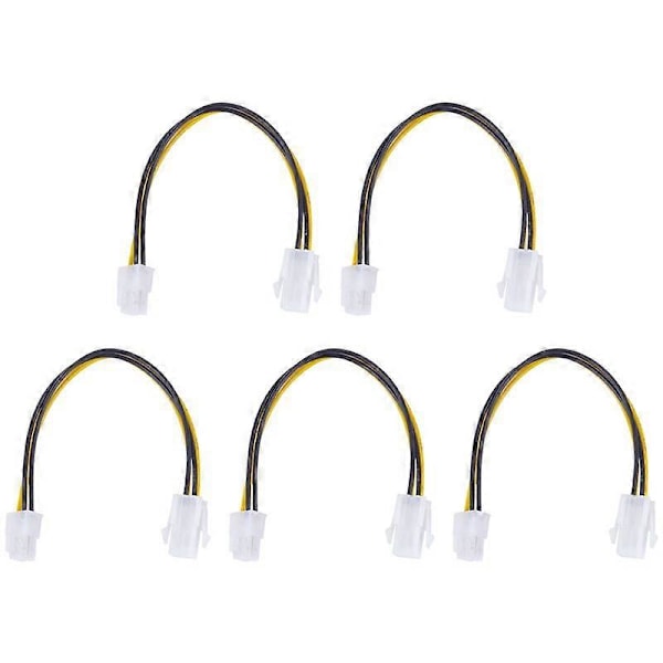 5 kpl 20 cm / 8 tuuman 12 V 4-nastainen uros - 4-nastainen P4 naaras CPU-virtalähteen jatkojohto.pa