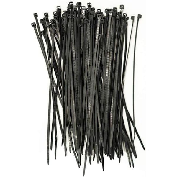 100 stk. Professionelle kabelbindere 100 x 2,5 mm kabelbindere greb sort farve temperaturbestandige