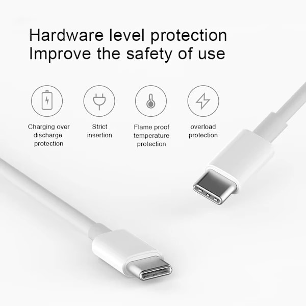 NNBILI 3-pack Universal 100W Snabbladdare USB C Till Typ C Snabbladdningskabel Datakabel Sladd För Samsung HUAWEI Xiaomi USBC Kabel 2-pack（PA) 2Pcs 2m