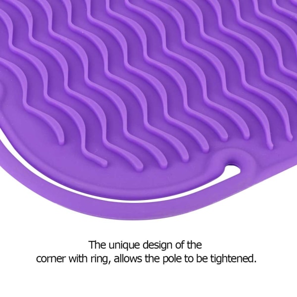 Varmebestandig varmeisolasjonspute sammenleggbar matte for elektrisk hårrullepinne (lilla)