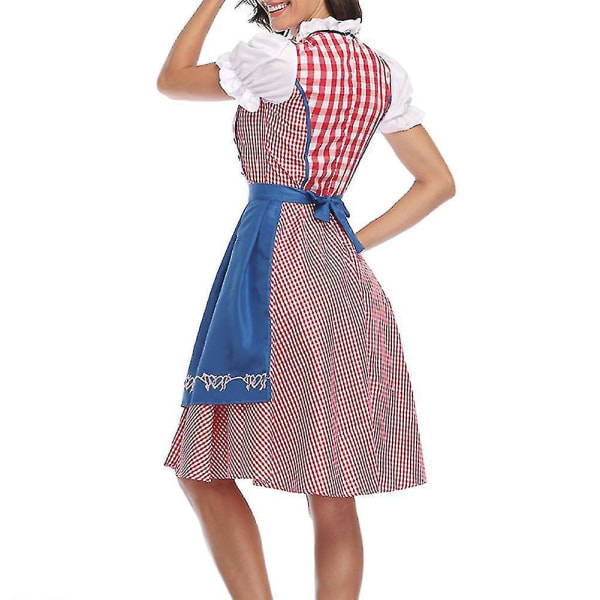 Saksalaisen Oktoberfestin naisten mekko Aikuisten Dirndl Perinteinen baijerilainen olutfestivaali Fraulein Cosplay Vihreä Green