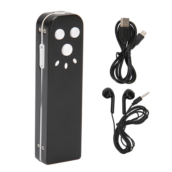 Mini-optager HD-støjreduktion Lille stemmeaktiveret optager med MP3-afspilning til mødeklasseinterview 8 GB