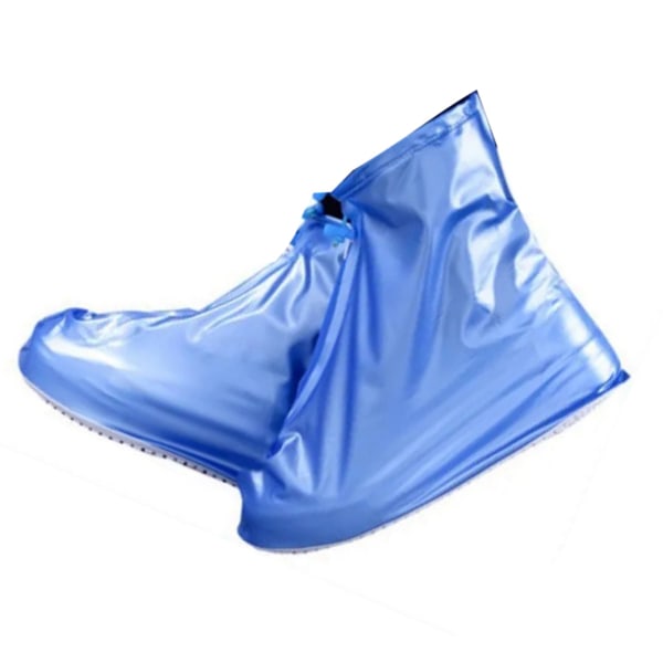 1 pari PVC- cover Vedenpitävä luistamaton päällyskenkä Uudelleenkäytettävät sadekenkäsuojat sadepäiviin Pearl Blue S