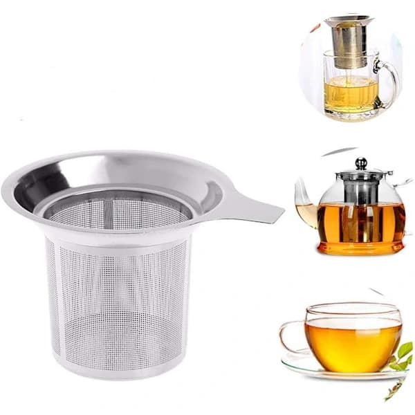 Portabel tesil i rostfritt stål, 2-pack