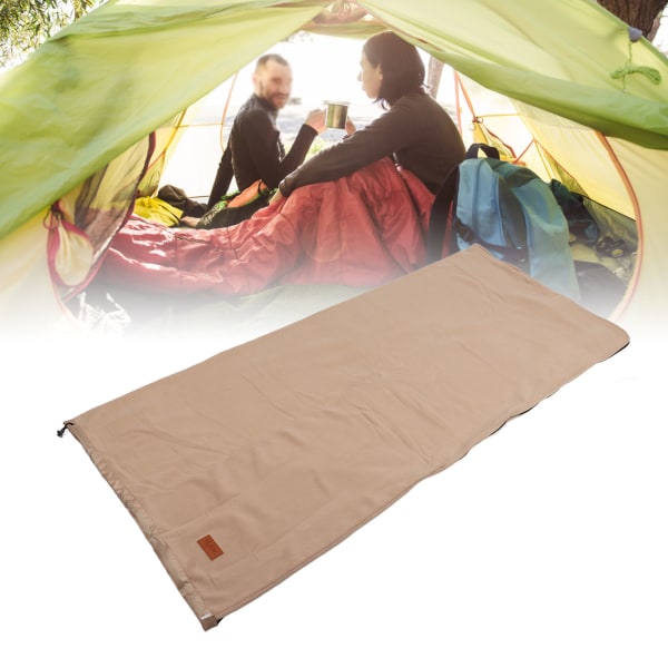 Sovsäcksfoder Supertjock fleece Mjuk Sovsäcksfoderfilt för campingresor Backpacking Jordgul