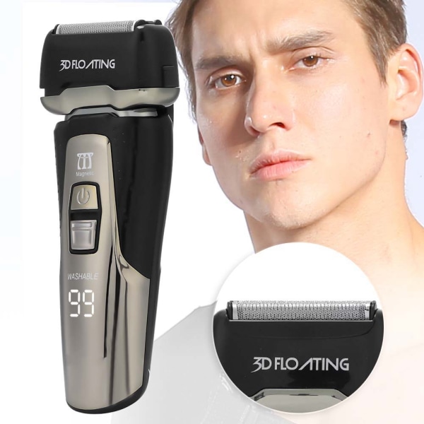 Profesjonell elektrisk skjeggbarberkniv Oppladbar barberhøvel for skjegg