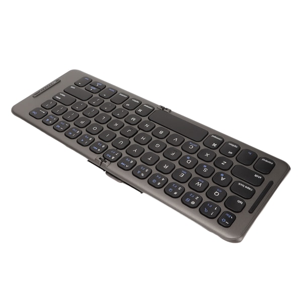 Sammenfoldeligt trådløst tastatur 65 taster sort bærbart mini ultratyndt sammenklappeligt tastatur til bærbare computere, tablets, smartphones