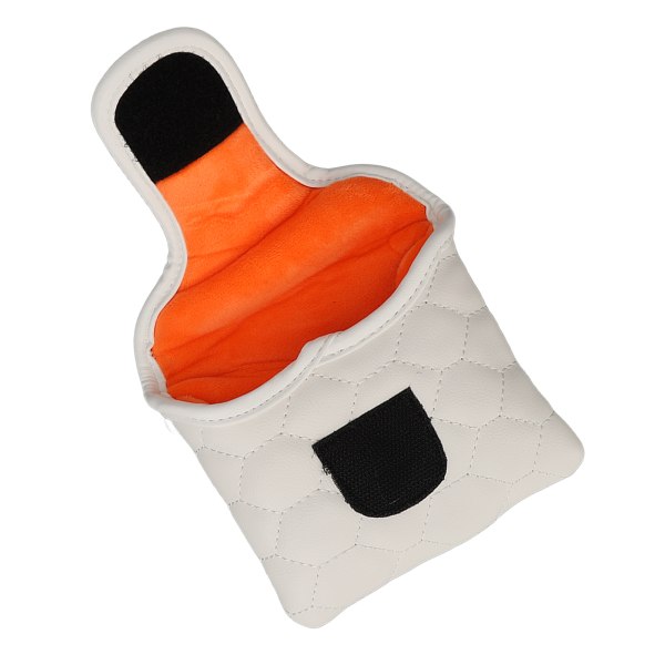 PU Golf Club Head Cover Vit Golf Head Cover Golf Putter Headcover för Golfer Lovers Square