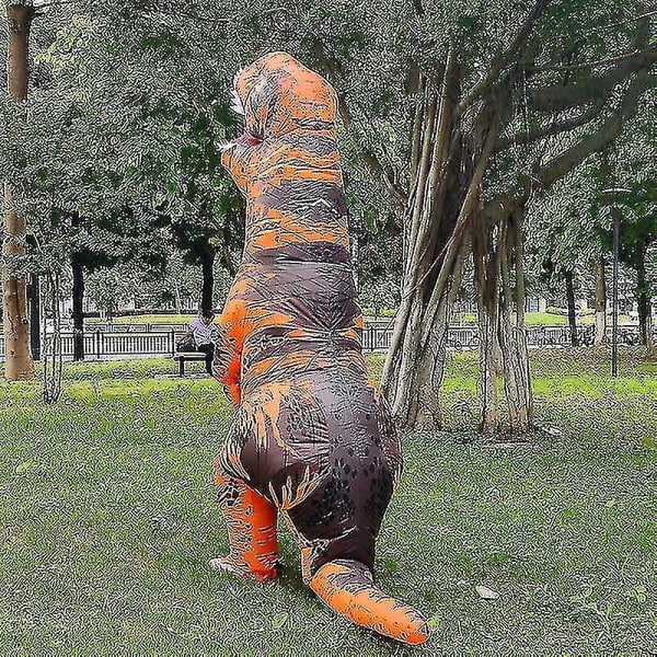 Lapsen ja Aikuisten Dinosaurus Puhallettava Cosplay-asu T-rex Anime Cartoon Juhlamekko Asut Halloween Asut Keltainen yellow