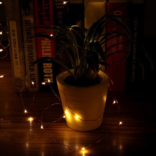 Koppartrådsljusslinga 100 LED USB Jul Bröllop Festdekoration Varmvit