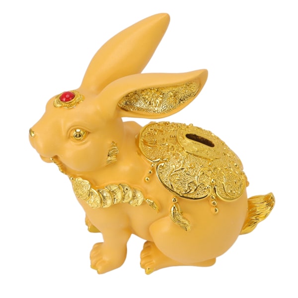 Kanin Pengekasse Håndlavet Sød Dekorativ Ornament Harpiks Figur Pengebank til møntbesparelse