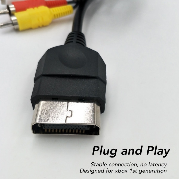 Spelkonsol AV-kabel HD Förhindra störningar Plug and Play RCA-ljudvideosladd för Xbox 5.9ft