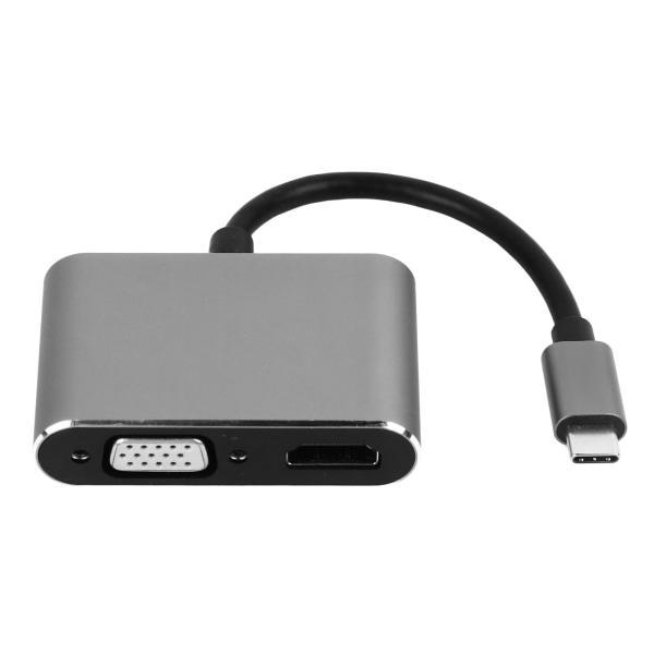 USB C - HD Multimedia Interface VGA-sovitin 2 in 1 monitoiminen HD-videolähtö Type C -keskitin