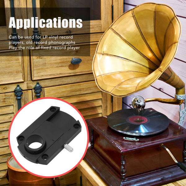 Fonograf HiFi-omvandlingsarm 20 mm inre hål aluminiumlegering utbytesarmbas för LP vinylskivspelare