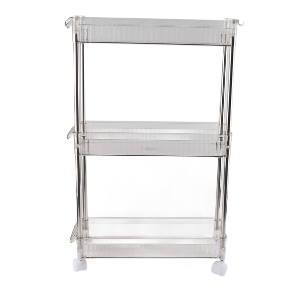 Badrumsspalthylla Badrumskosmetik Transparent förvaringsställ Multi organizer 3 lager 37x12x50cm