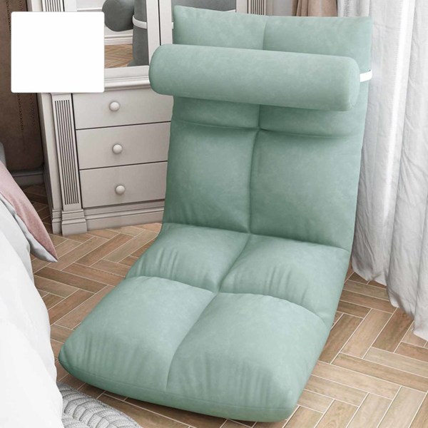 Gulvstol med ryggstøtte Sammenleggbar sofa Stol Soveseng Sofa Recliner Gulv Spillestol Meditasjonsstol for voksne Peacock Blue