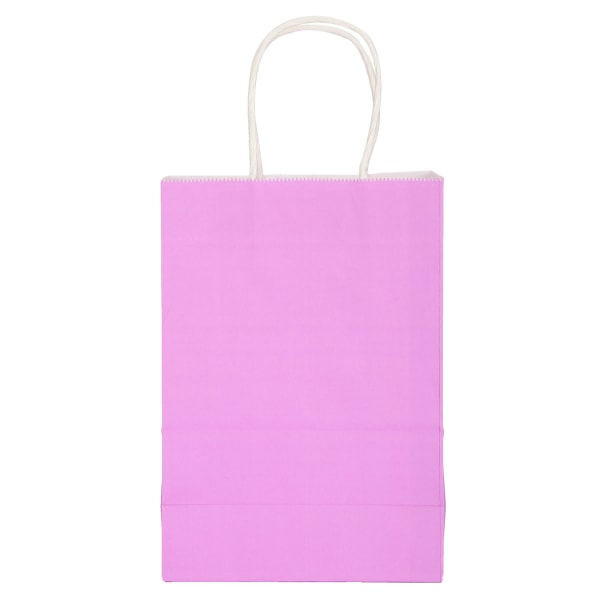 10 stk Kraft Paper Bag Bærbar Emballage Gavepose Tilbehør til Shopping Fødselsdagsfester15 x 8 x 21cm Lilla