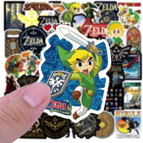 50 kpl The Legend of Zelda Stickers Game -vesipullotarroja, vedenpitäviä tarroja