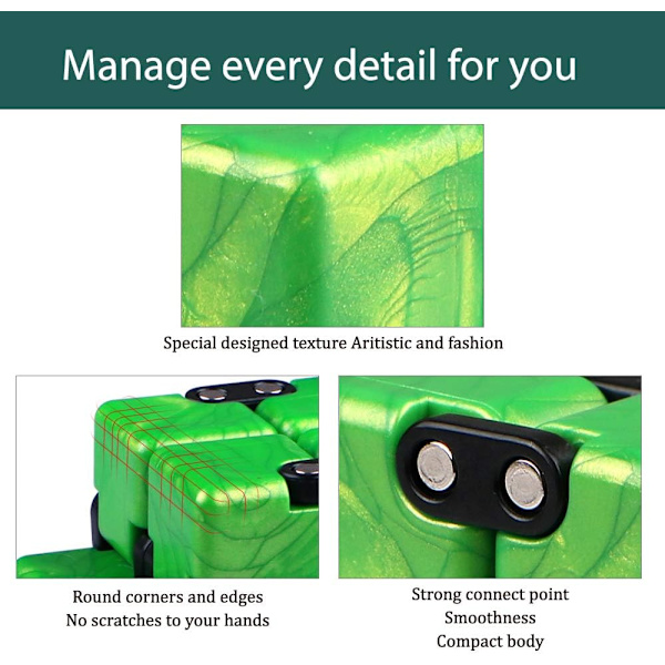 Liten gyllene elefant uppgraderad Infinity Cube Fidget Leksak, Cool
