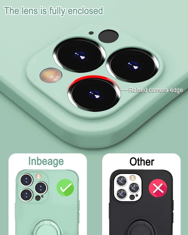 Silikonringholder etui til iPhone 13 Pro Max, Fuld Kropsbeskyttelse