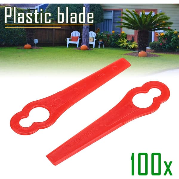 100 stk Plastgressklipperblader L83 Plast L83 Rød 10*5mm