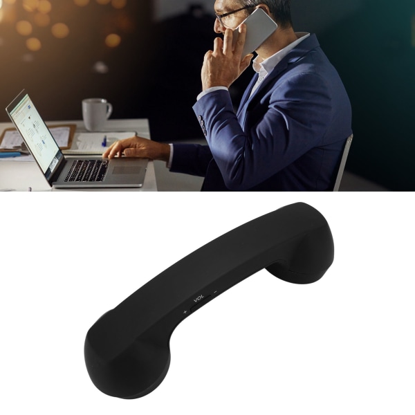 Bluetooth Telefon Håndsæt Retro Strålingssikker Genopladelig Trådløs Mobiltelefon Håndsæt Modtager Sort
