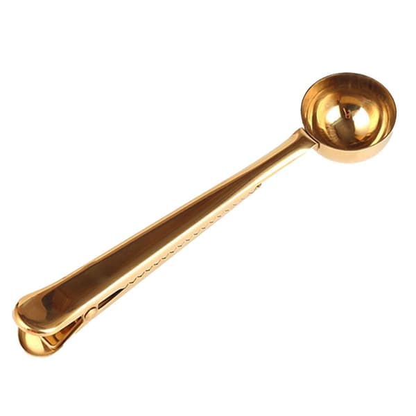 Kaffemål med Forseglingsklemme - Gull
