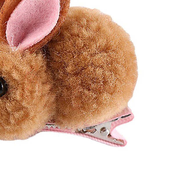 Söt tecknad kaninhårklämma Mjuk plysch kaninhårnål Handgjord multifunktionell minihårklämma för barn