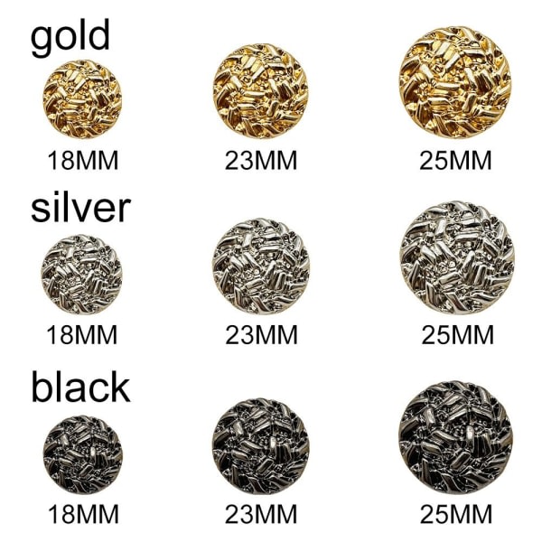 10pcs metal buttons shirt buttons GOLD 25MM20PCS 20PCS gold 25MM20pcs-20pcs