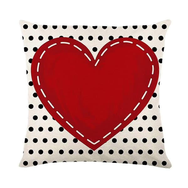 Valentinsdag Pudebetræk Sæt med 4, Hjerte Lås Valentinsdag, Pyntepudebetræk til Sofa.pa
