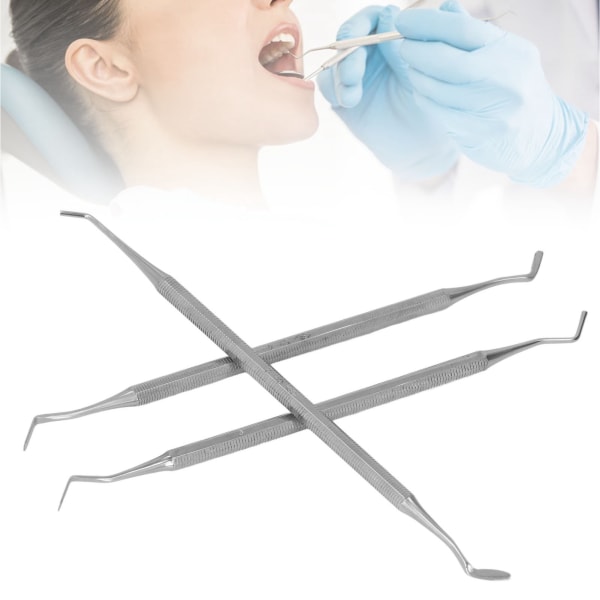 3 kpl Hammashoitotyökalut Ruosteenkestävä ruostumattomasta teräksestä set hampaiden täyttösetti Hampaiden kaavin hammaskiven plakin poistoaine