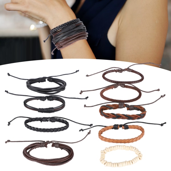 Retro flerlags DIY armbånd Unisex Fashionable vævede armbånd smykker tilbehør